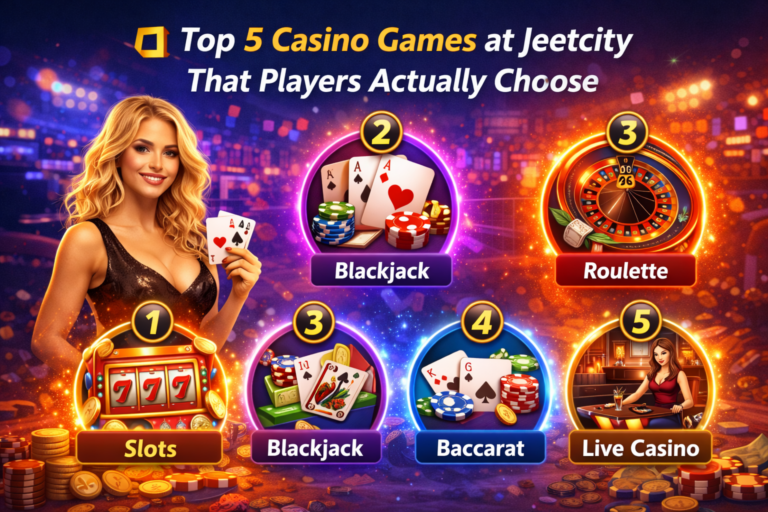 Top 5 Casino Games at Jeetcity That Players Actually Choose